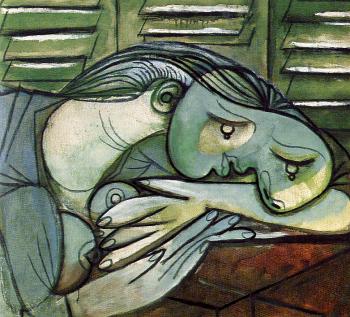 Pablo Picasso : sleeping woman with shutters